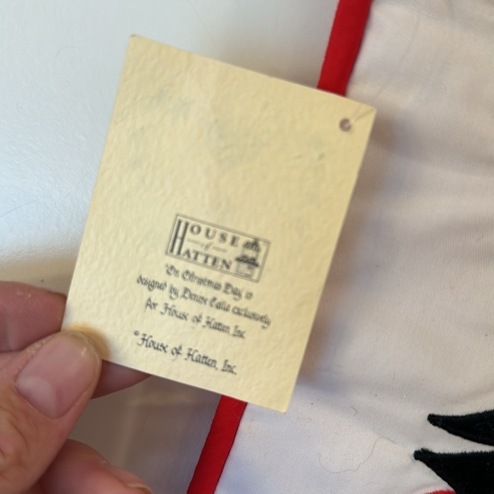 1970's  House of Hatten 16"  Stockings Victorian German  Applique Christmas - Picture 3 of 9